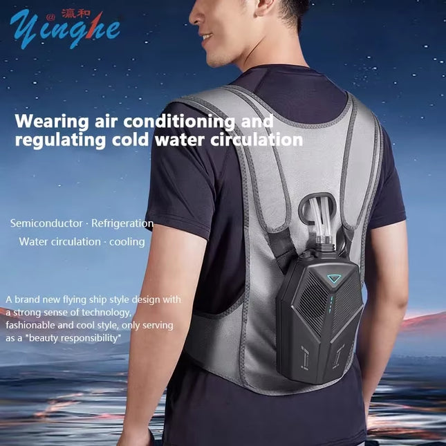 Water Cooled Cooling Vest,Portable Cooling,Wearing Air Conditioning Clothes,Cooling Vest for Climbing Fishing and Outdoor Work