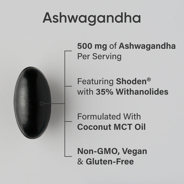 Ashwagandha 500Mg - 60 Veggie Softgels - Natural Stress & Anxiety Support