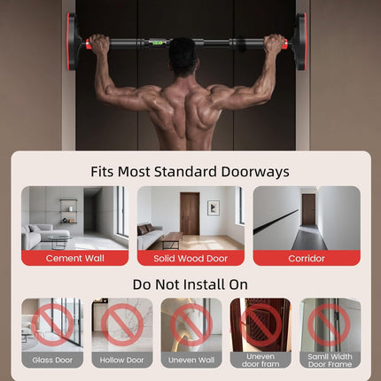 Adjustable Doorway Pull-Up Bar for Home Gym, Multi-Position Chin-Up & Pull-Up Bar for Upper Body Workouts