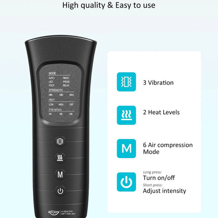 Leg Compression Boots Massager for Circulation and Pain Relief, Leg Air Compression Foot and Calf Massager with Heat