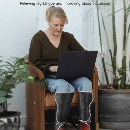 Leg Compression Boots Massager for Circulation and Pain Relief, Leg Air Compression Foot and Calf Massager with Heat
