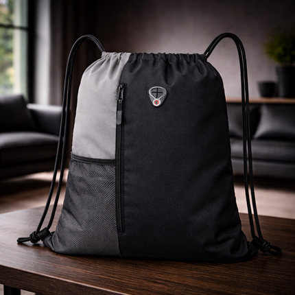Gym-Drawstring-Backpack-Bag with Shoe Compartment and Two Water Bottle Holder Large String Backpack Sports Bag Athletic Sackpack for Men Women