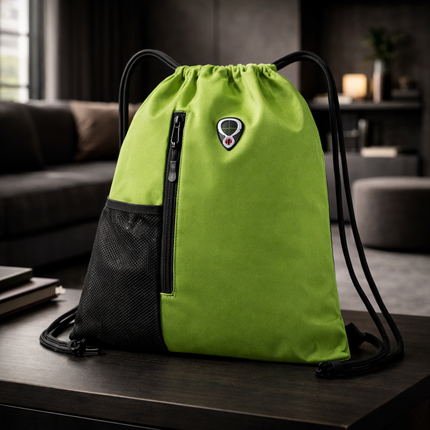 Gym-Drawstring-Backpack-Bag with Shoe Compartment and Two Water Bottle Holder Large String Backpack Sports Bag Athletic Sackpack for Men Women