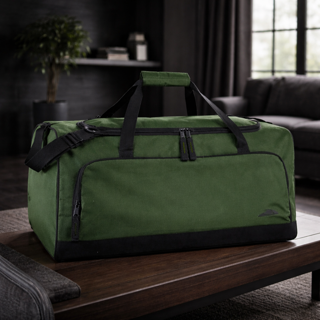 24 Inch 55 Liter Weekender Overnight Duffel Shoulder Bag for Men, Women, Teens, Gym, Travel, Sports and Recreation in Gray