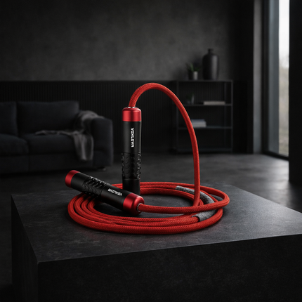 Weighted Rope - 1LB Heavy Jump Rope for Men Women Fitness Workouts, Non-Slip Aluminum Handles, Premium Skipping Rope for Exercise, Adjustable Length 9MM Solid Pvc/Cotton Rope