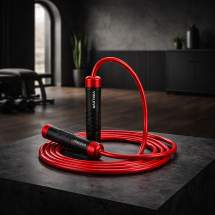 Weighted Rope - 1LB Heavy Jump Rope for Men Women Fitness Workouts, Non-Slip Aluminum Handles, Premium Skipping Rope for Exercise, Adjustable Length 9MM Solid Pvc/Cotton Rope