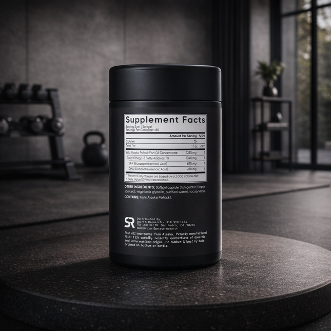 Omega 3 Fish Oil Supplement, Triple Strength 1250Mg Omega 3 Fatty Acids, 60 Softgels