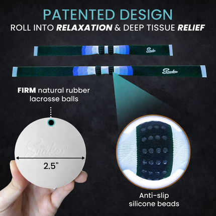 The Snake Deep Tissue Muscle Roller - Dual Lacrosse Ball Back Massage NEW!