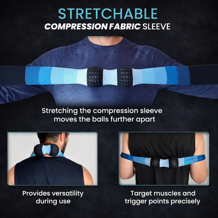 The Snake Deep Tissue Muscle Roller - Dual Lacrosse Ball Back Massage NEW!