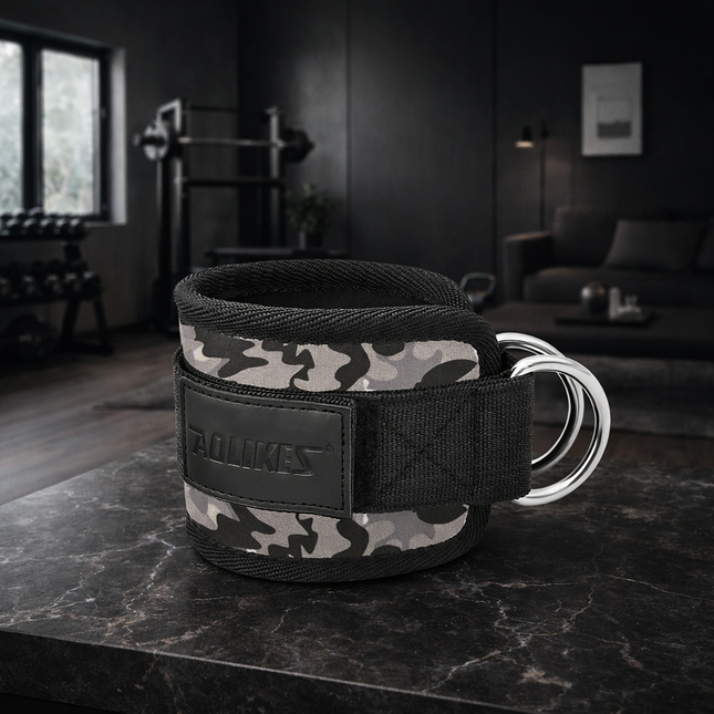 Adjustable Padded Ankle Wrist Cuffs Padded Straps D-Ring Glute Kickback for Cable Machine, Ideal for Glutes Exercises