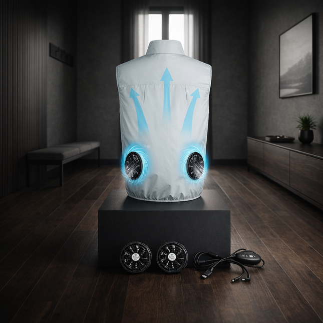 Cool Vest Wearable Cooling Fan Vest Air-Conditioned Clothes Cooling 13 Hours for High Temperature