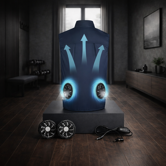 Cool Vest Wearable Cooling Fan Vest Air-Conditioned Clothes Cooling 13 Hours for High Temperature