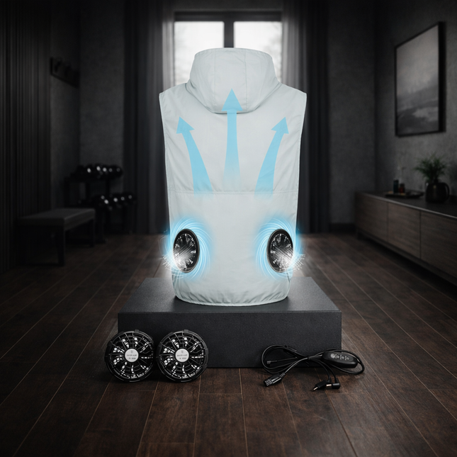 Cool Vest Wearable Cooling Fan Vest Air-Conditioned Clothes Cooling 13 Hours for High Temperature