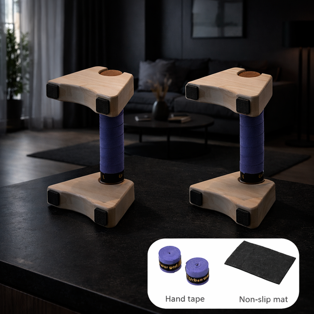 Wooden Push-Up Stand Non-Slippush up Bar Handles Fitness Pushup Board Calisthenics Parallettes Bar Exercise Equipment for Home