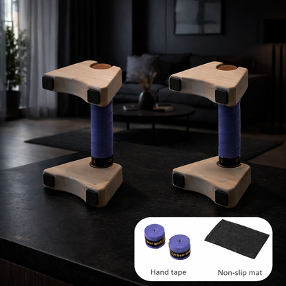 Wooden Push-Up Stand Non-Slippush up Bar Handles Fitness Pushup Board Calisthenics Parallettes Bar Exercise Equipment for Home