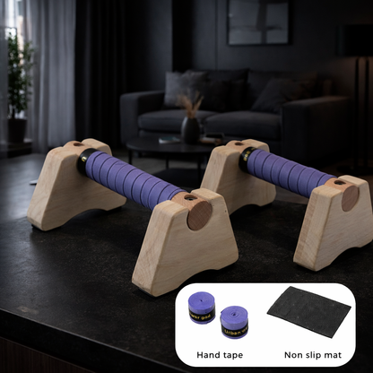 Wooden Push-Up Stand Non-Slippush up Bar Handles Fitness Pushup Board Calisthenics Parallettes Bar Exercise Equipment for Home