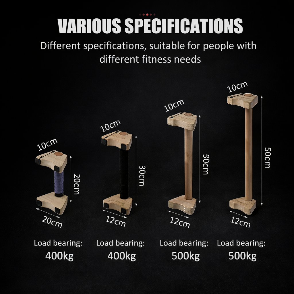 Wooden Push-Up Stand Non-Slippush up Bar Handles Fitness Pushup Board Calisthenics Parallettes Bar Exercise Equipment for Home