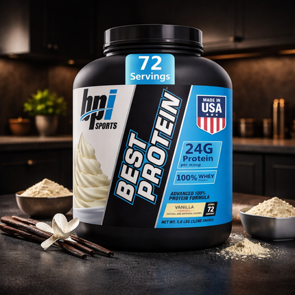 Best Protein Powder, 100% Whey Blend for Muscle Growth & Recovery, Vanilla Swirl, 5 Lbs (72 Servings)