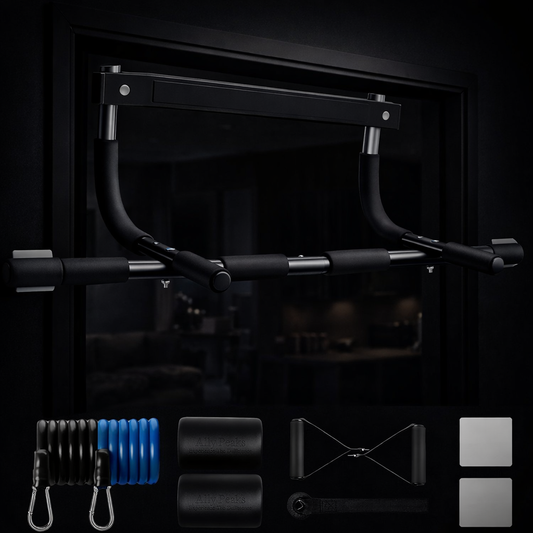 Pull up Bar for Doorway | Thickened Steel Max Limit 440 Lbs Upper Body Fitness Workout Bar| Multi-Grip Strength for Doorway | Indoor Chin-Up Bar Fitness Trainer for Home Gym Portable