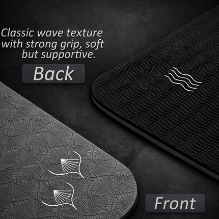 Yoga Mat with Strap, 1/3 Inch Extra Thick Yoga Mat Double-Sided Non Slip, Professional TPE Yoga Mats for Women Men, Workout Mat for Yoga, Pilates and Floor Exercises