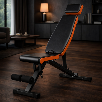 9 Positions Adjustable Weight Bench,Foldable Workout Bench Olympic Weight Bench for Home Gym Full Body Strength Training,Support up to 800Lbs