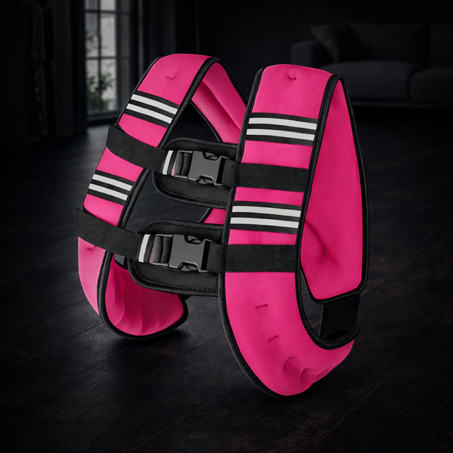 Weighted Vest Purple 8 Lb Weight Vest for Woman Men Sport Weighted Vest with Reflective Stripe Adjustable Buckle Straps Mesh Pocket for Strength Training Running