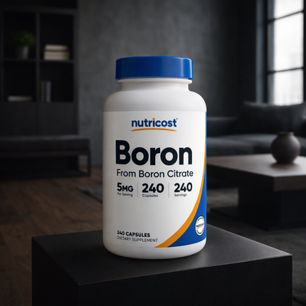 Boron Capsules 5Mg per Serving (240 Vegetarian Capsules) - Non-Gmo Supplement