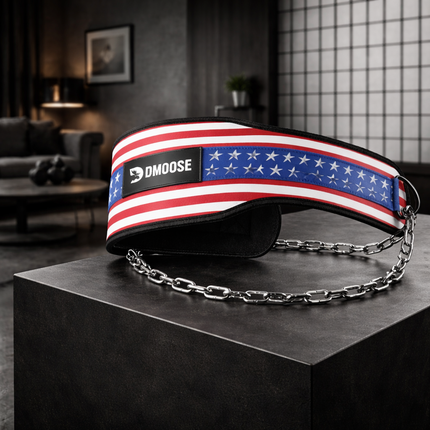 Dip Belt for Weight Lifting, Pullup, Squats & Dips - 36" Robust Steel Chain, Comfortable Neoprene Padding Supports 350Lbs - Gym Weight Belt for Strength Training Workout & Weightlifting