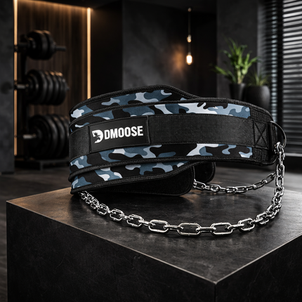 Dip Belt for Weight Lifting, Pullup, Squats & Dips - 36" Robust Steel Chain, Comfortable Neoprene Padding Supports 350Lbs - Gym Weight Belt for Strength Training Workout & Weightlifting