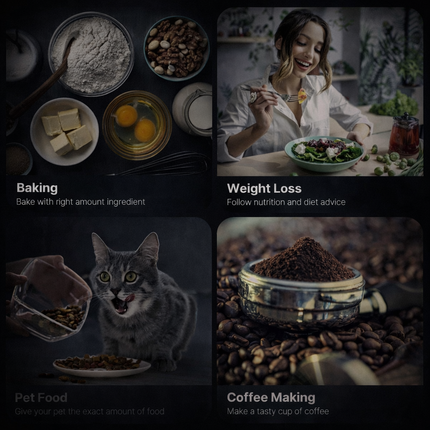 Bluetooth Food Scale with App, Digital Smart Kitchen Scale, Glass, White