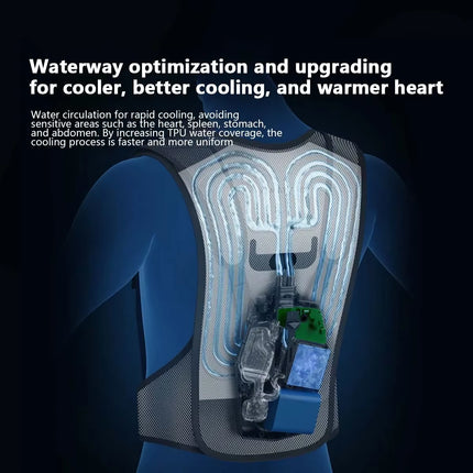 Water Cooled Cooling Vest,Portable Cooling,Wearing Air Conditioning Clothes,Cooling Vest for Climbing Fishing and Outdoor Work