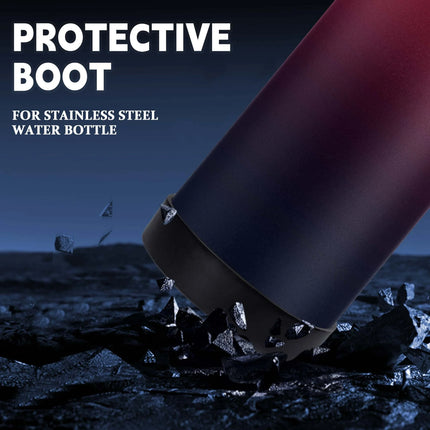 40Oz Insulated Water Bottle with Straw - Auto Spout Lid, Strap Sleeve, Paracord Handle, 40 Oz Stainless Steel Water Bottles Keep Cold 48H Hot 24H, Metal Thermo Jug for Gym Sports Hiking, Black